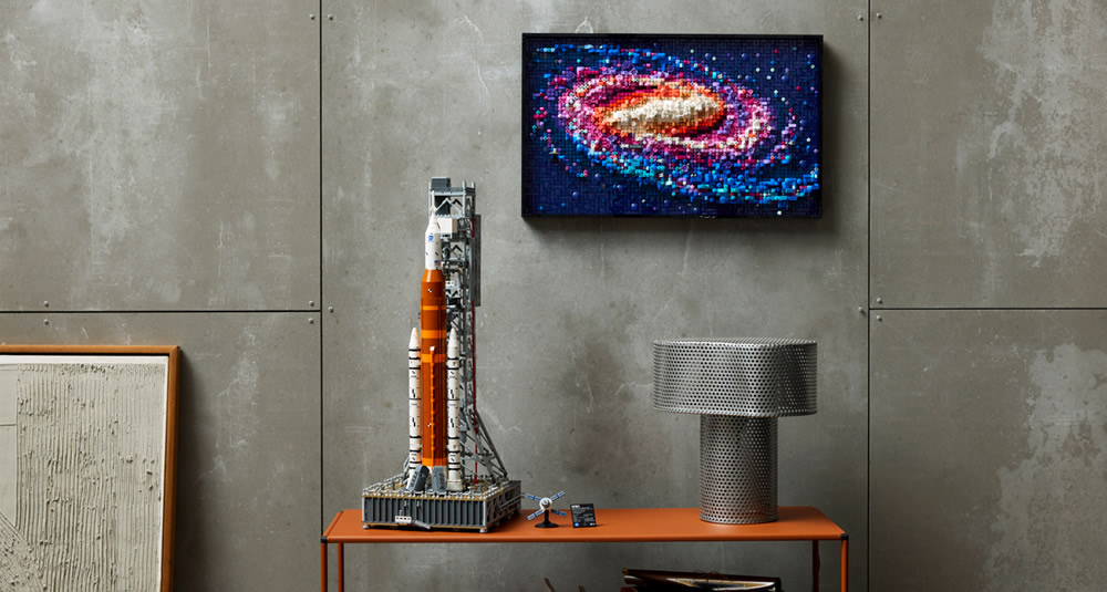 「レゴ®アイコン NASA アルテミス スペース・ローンチ・システム」「レゴ®アート 天の川銀河」